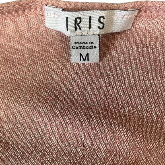 Iris Pink Long Sleeve Pullover Top – Soft Knit Back Bow Detail – Women's Size M - Picture 3 of 9